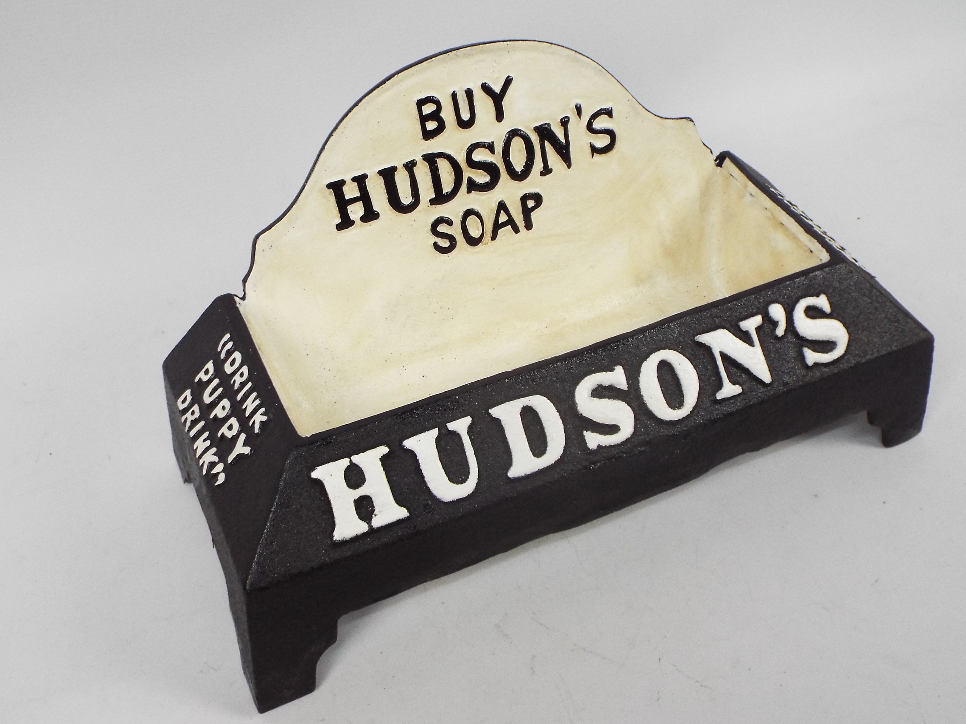 A cast iron water bowl marked Hudson's S - Image 2 of 2