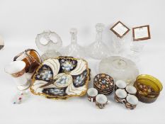 Mixed ceramics and glassware to include Stuart Crystal, Spode and similar.