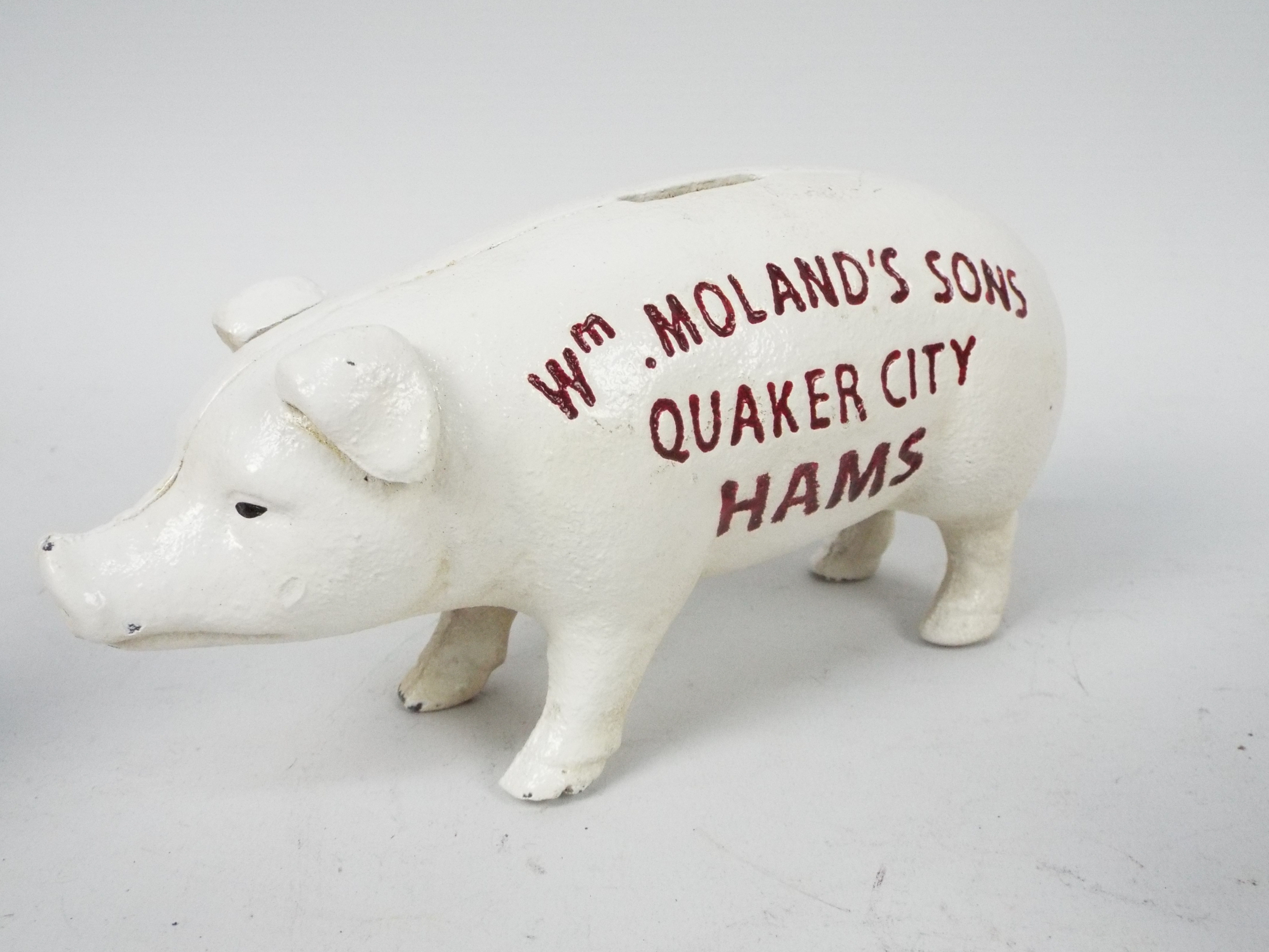 Three cast iron pig money banks, approxi - Image 3 of 4