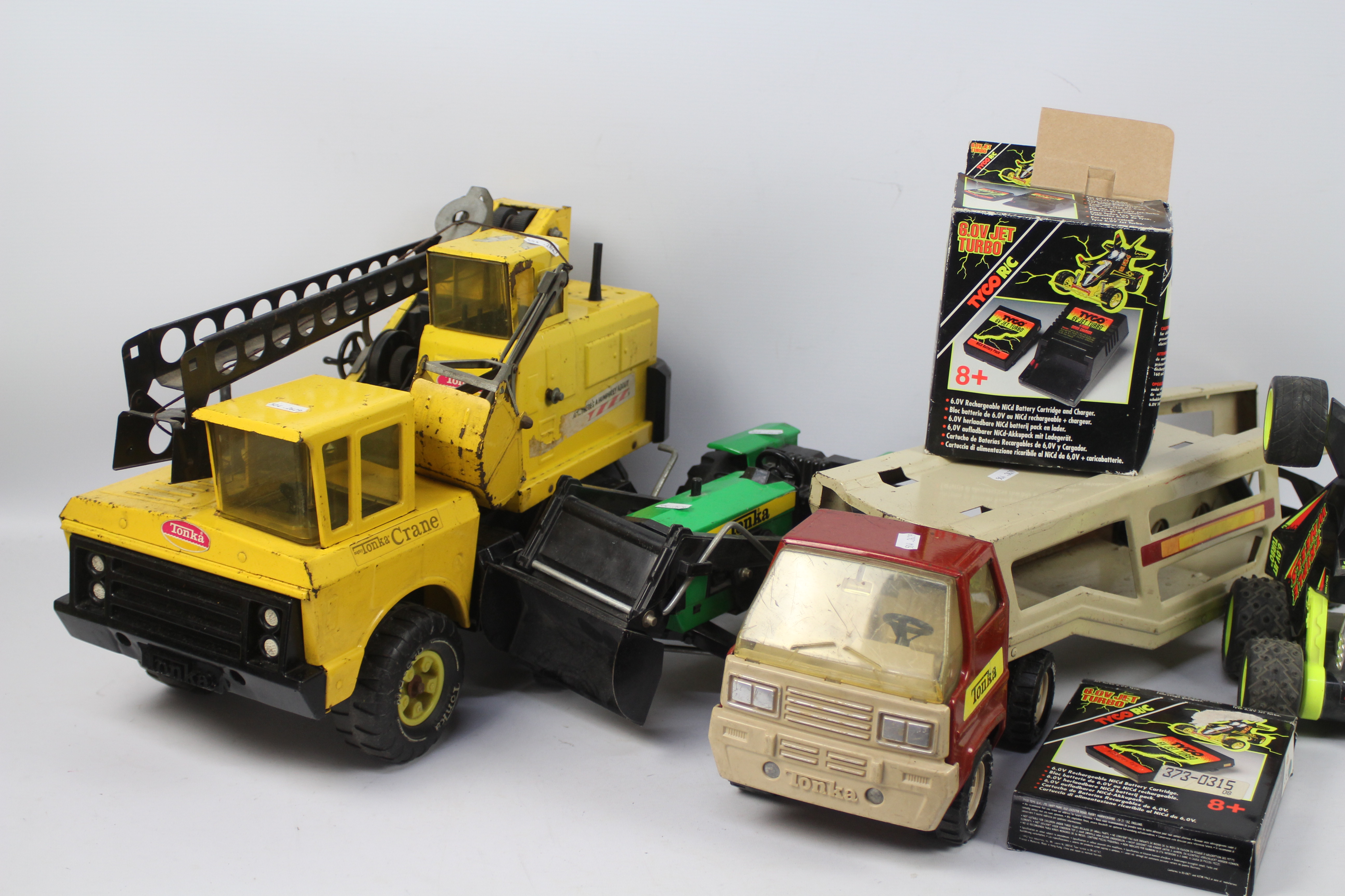 Tonka, Tyco - Three unboxed vintage Tonka vehicles including a John Deere Tracto, - Image 2 of 3