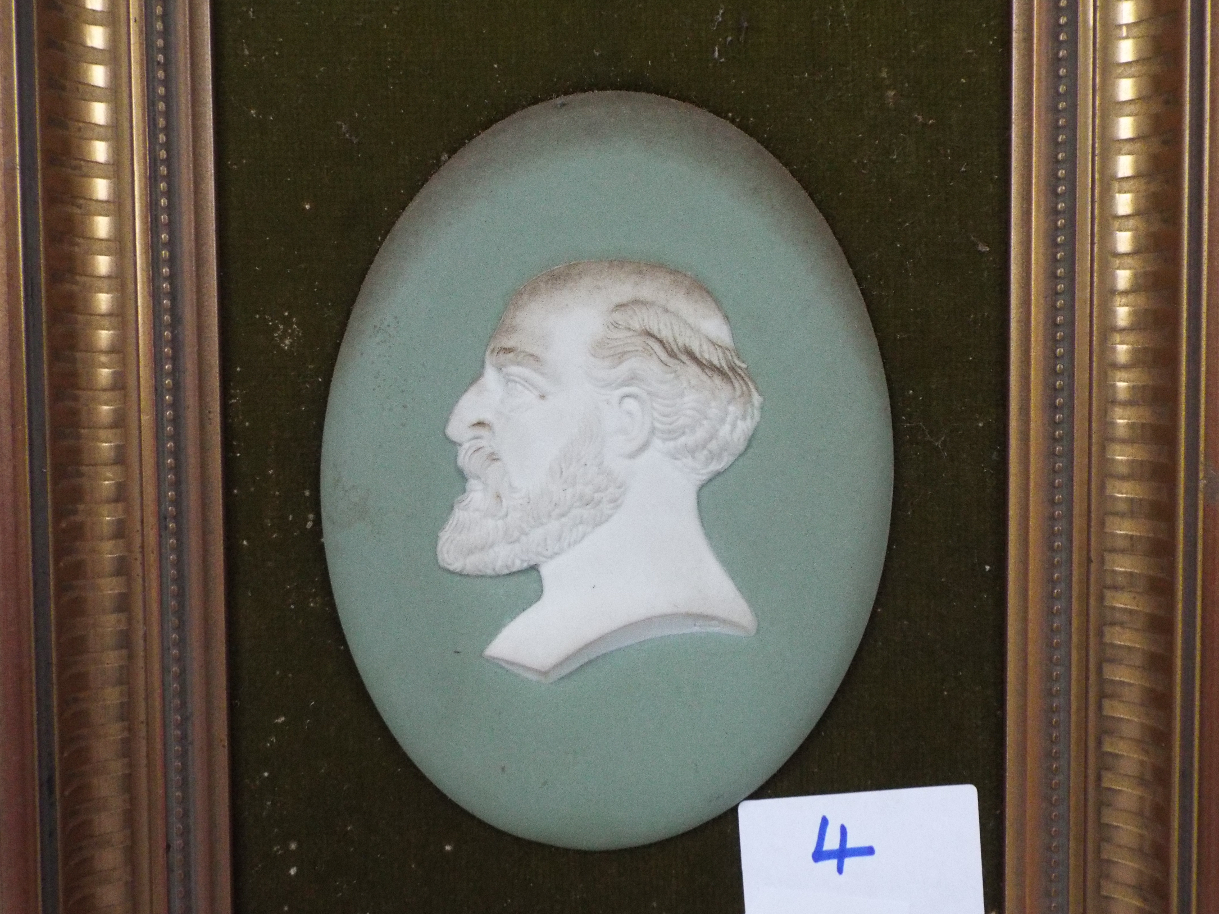 A Wedgwood Jasperware portrait medallion - Image 2 of 4