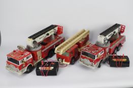 Gama - Scientific Toys - 3 x vintage remote control Fire Engines for restoration or spares,