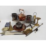 Mixed metalware comprising copper, plate