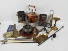 Mixed metalware comprising copper, plate