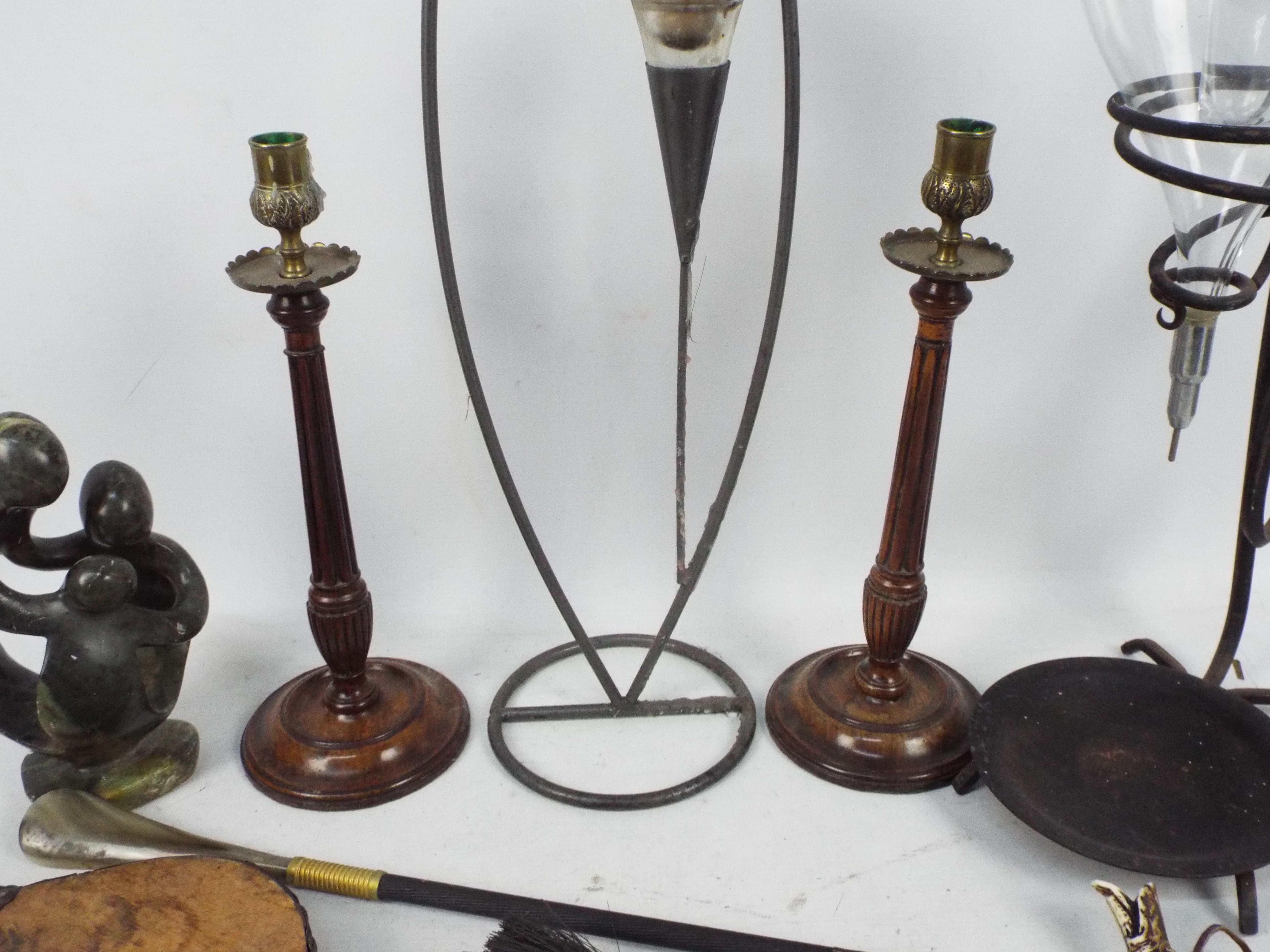 Lot to include vintage bellows, candlest - Image 3 of 5