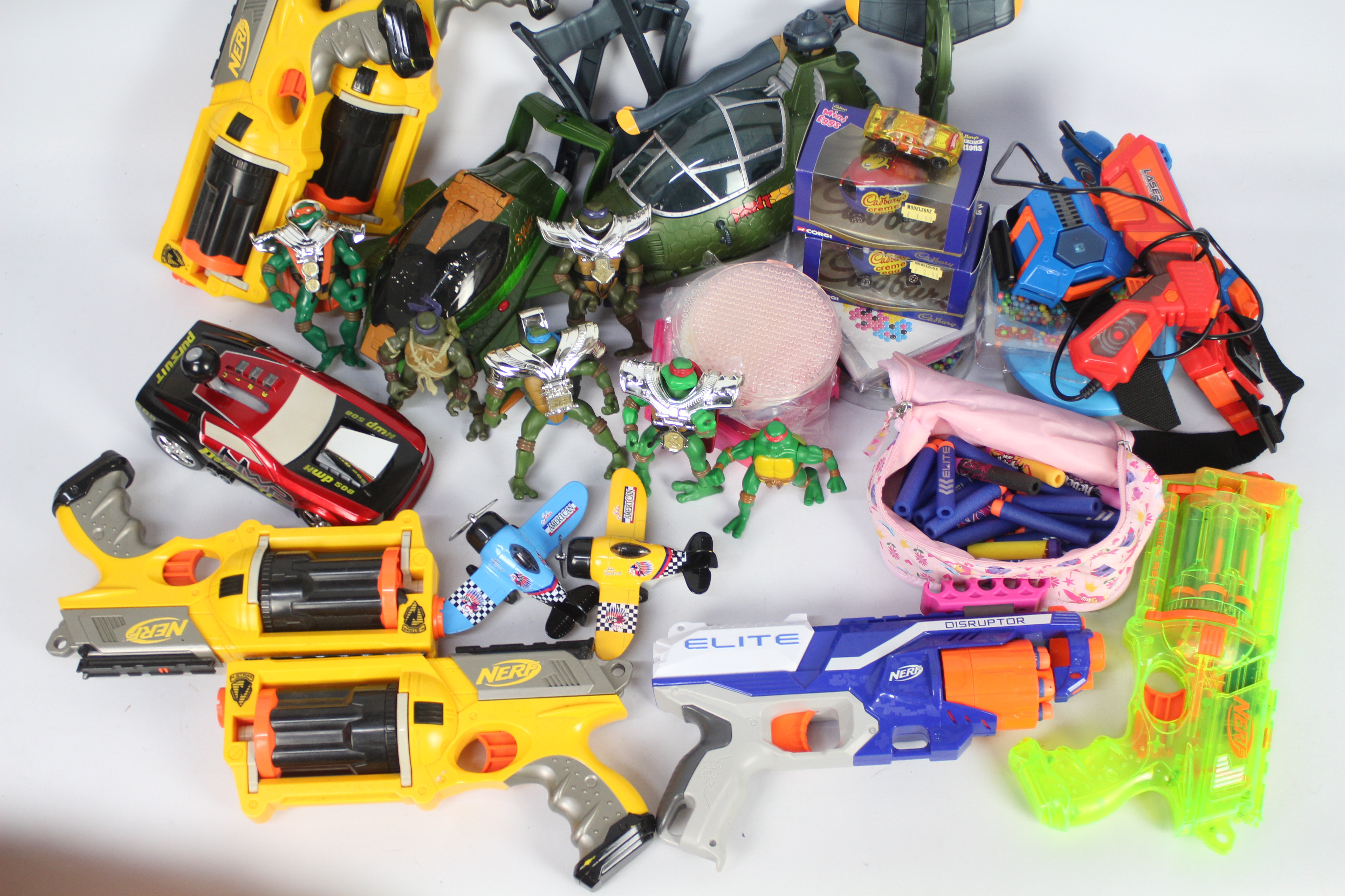 Nerf - Playmates - TMNT - Corgi - A collection of toys including a set of 2004 Teenage Mutant Ninja - Image 2 of 3