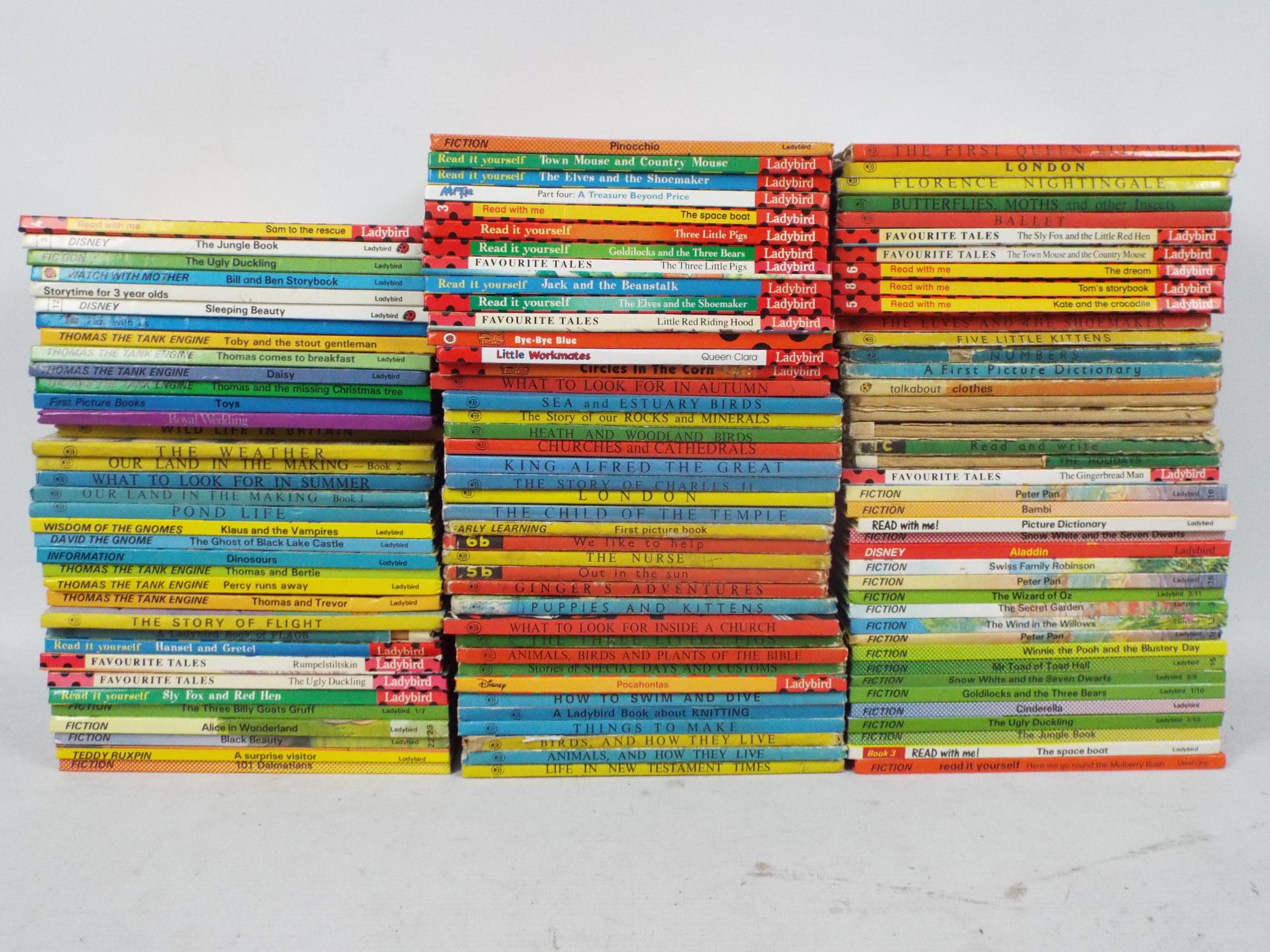 A collection of vintage Ladybird books, in excess of 100.