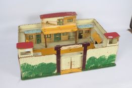 Golden Toys - A vintage wooden toy Wild West style fort marked Golden made in Sweden on the bottom.