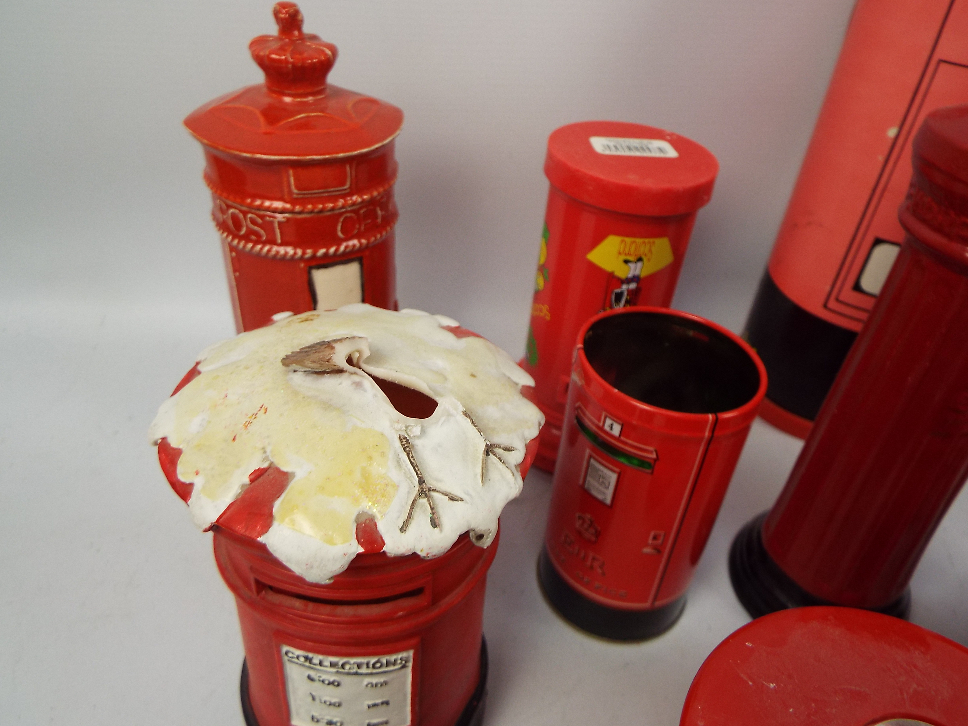 A collection of various Post Office pillar box models, money banks and similar. - Image 4 of 11