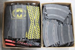 Scalextric - A large quantity of used Scalextric track, two 49 x 38 x 25 cm boxes full,