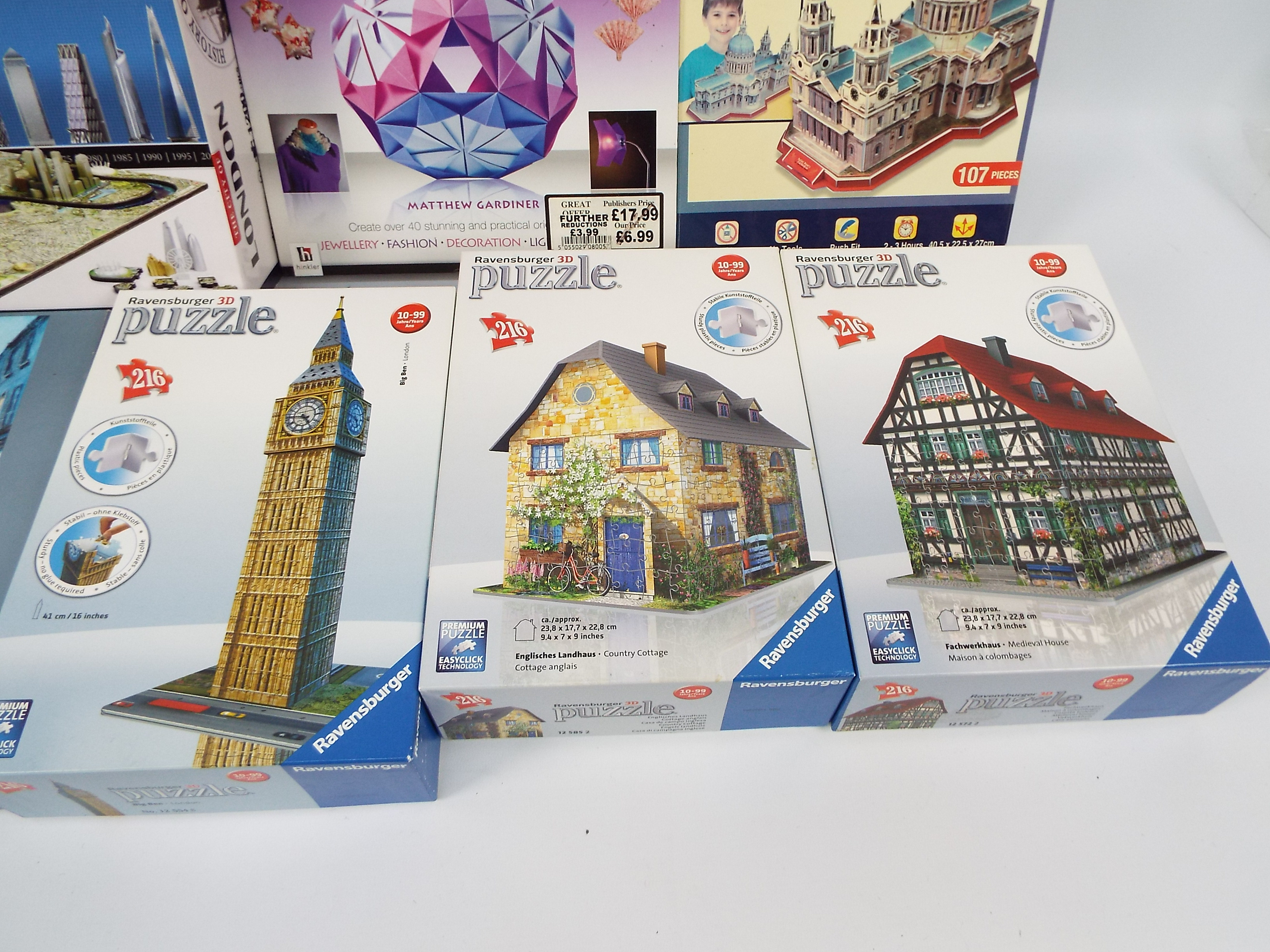 A collection of boxed jigsaw puzzles to include three Ravensburger 3D puzzles, - Image 2 of 3