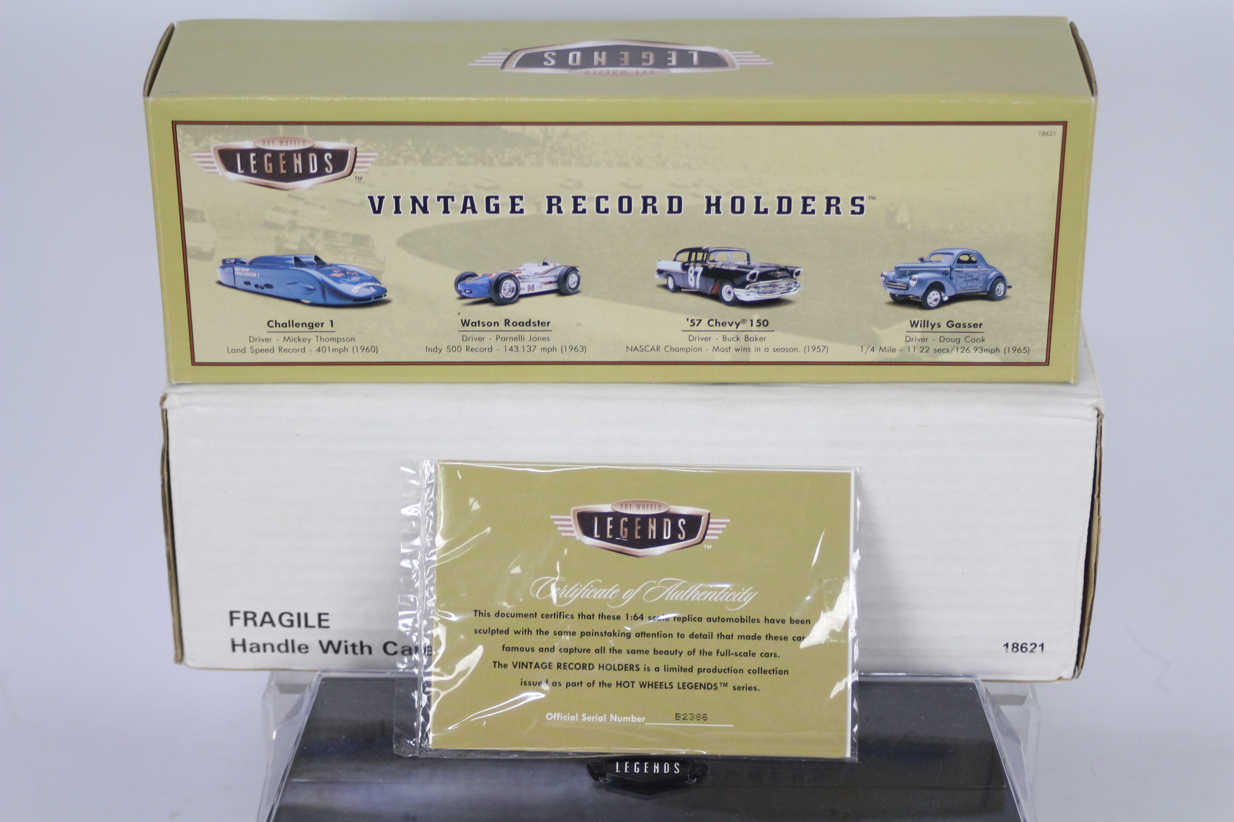 Hot Wheels - A numbered limited edition Vintage Record Holders Collection 4 x car set from the Hot - Image 2 of 5