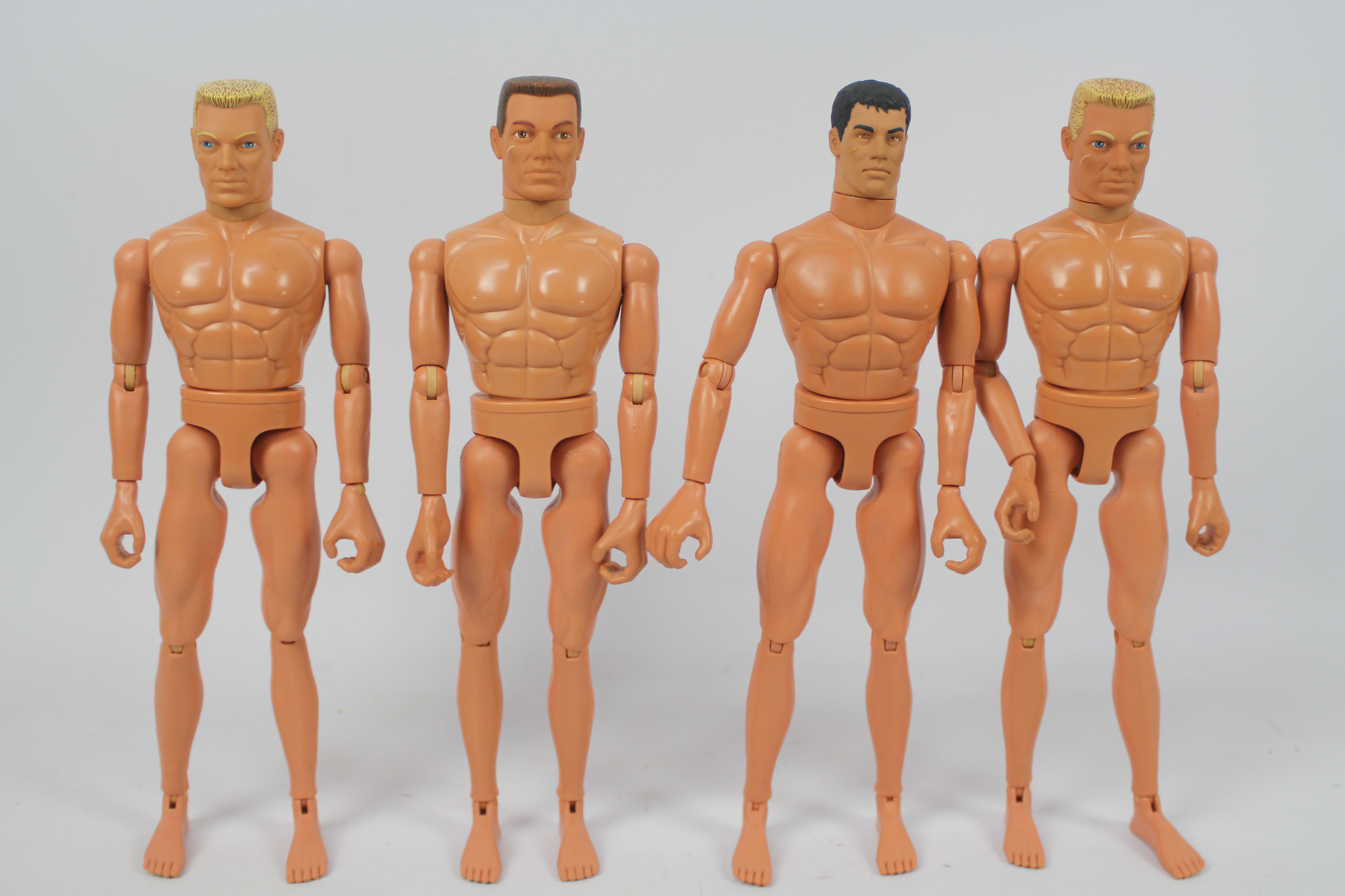 GI Joe - Four unboxed naked 12" GI Joe a