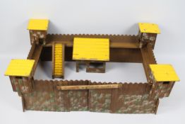 Toy Soldiers - An unboxed, and unmarked wooden 'Fort Laramie play fort.