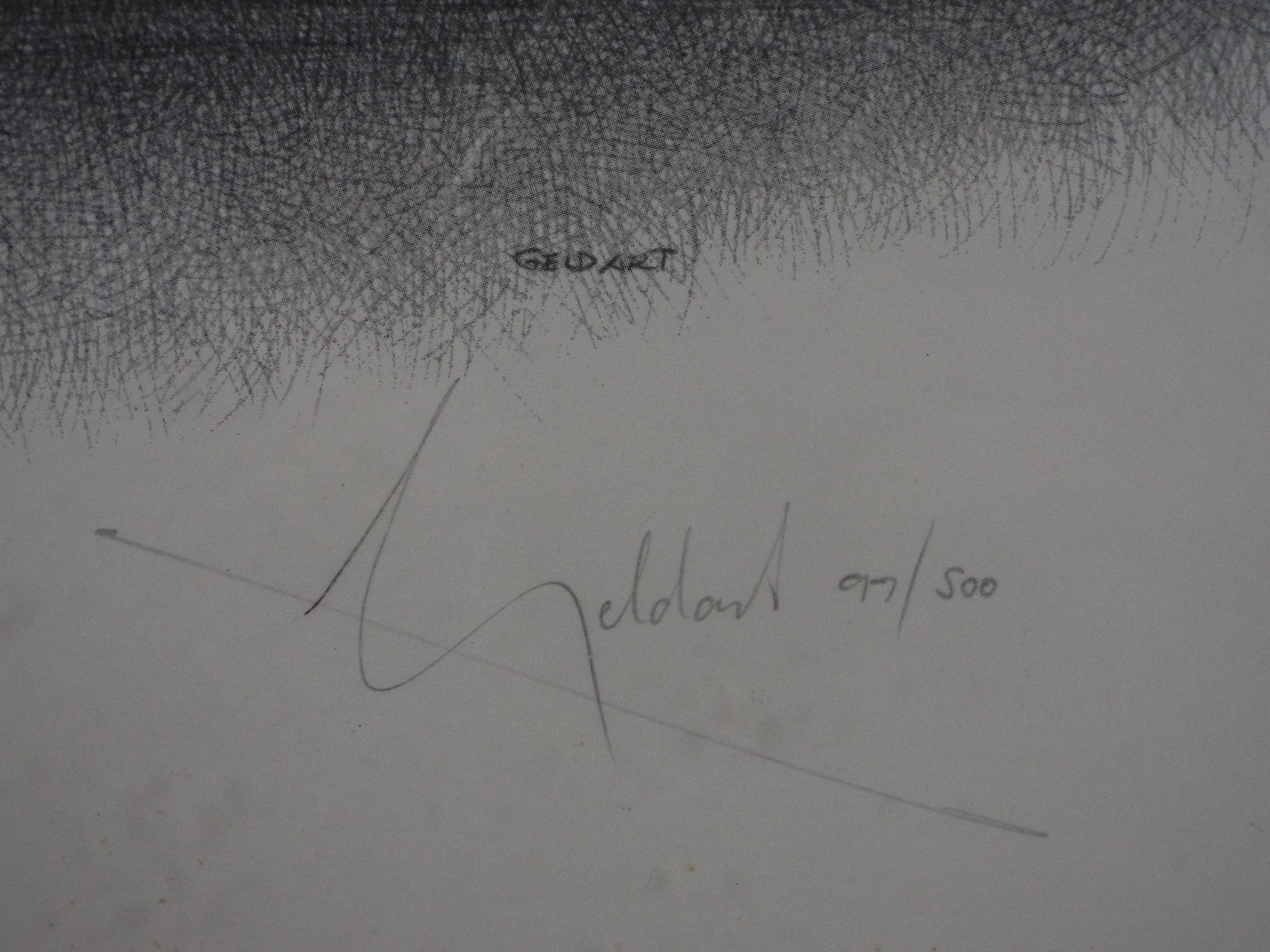 A limited edition Geldart print, signed in pencil and numbered 97/500 by the artist, - Image 4 of 4