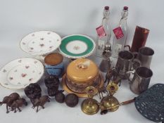 Lot to include glassware, metalware, cer