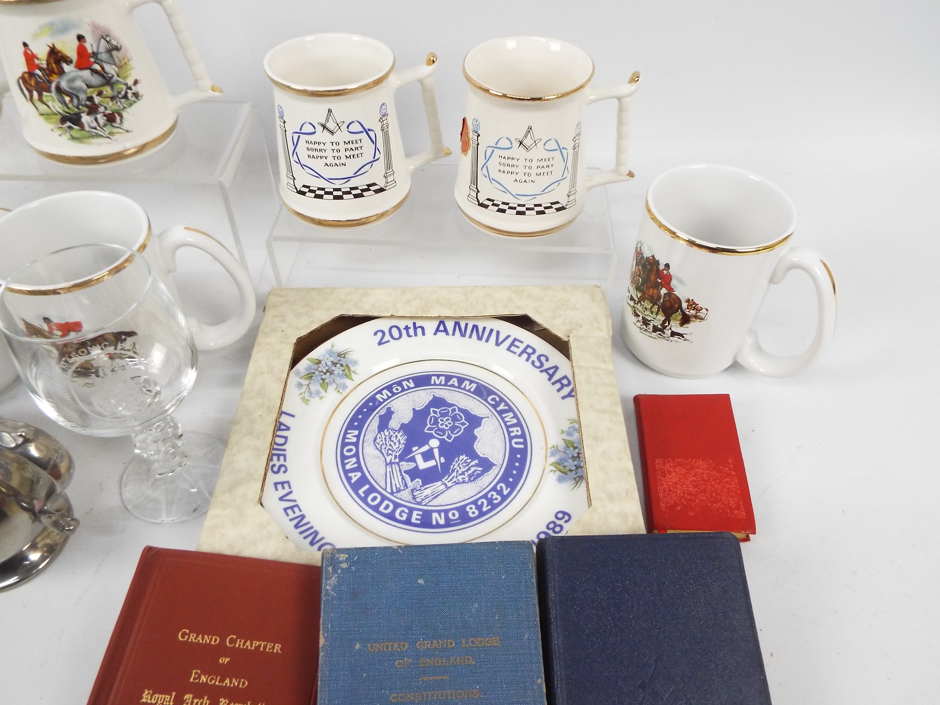 Masonic interest - A collection of ceramics, glassware and ephemera. - Image 3 of 3