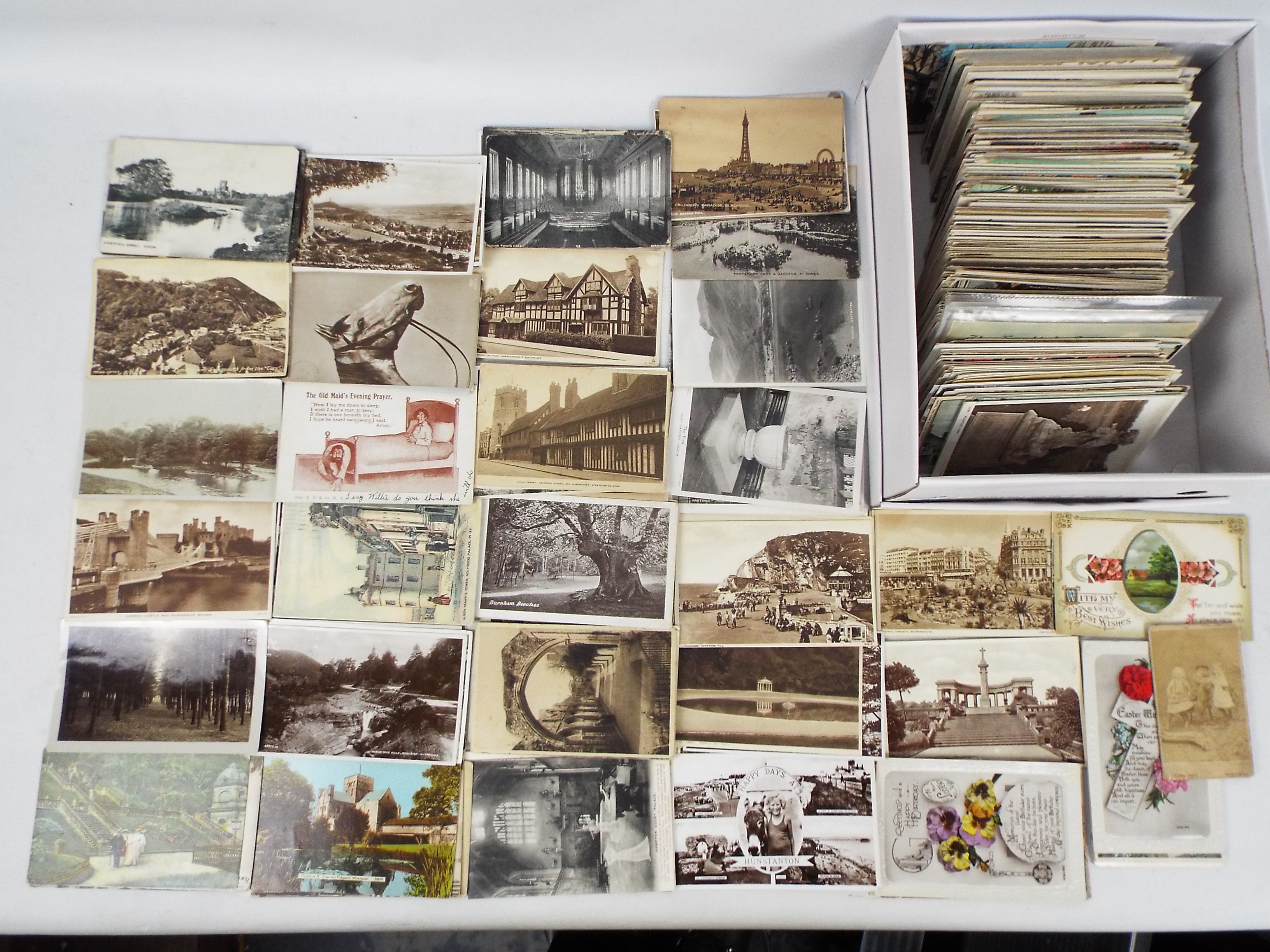 Deltiology - In excess of 500 mainly early period cards covering the UK and some subjects.