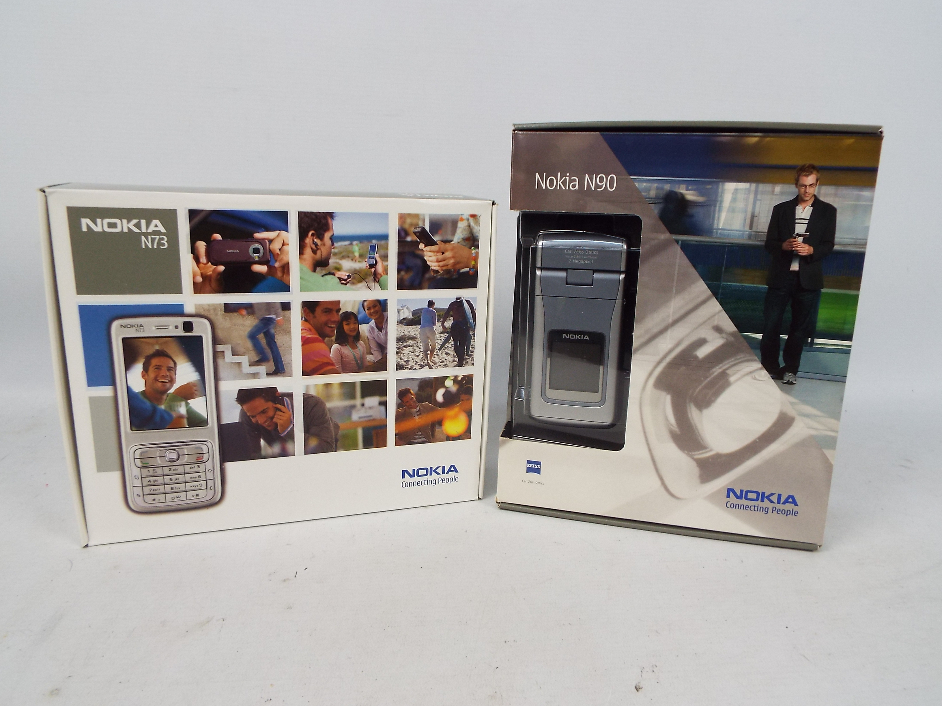 Nokia - 2 x boxed phones - Lot includes a Nokia N90 with charger, instruction manuals,