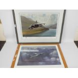 Two aviation related prints comprising F