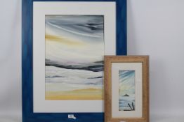 Two framed watercolours by Keran Sunaski
