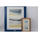 Two framed watercolours by Keran Sunaski