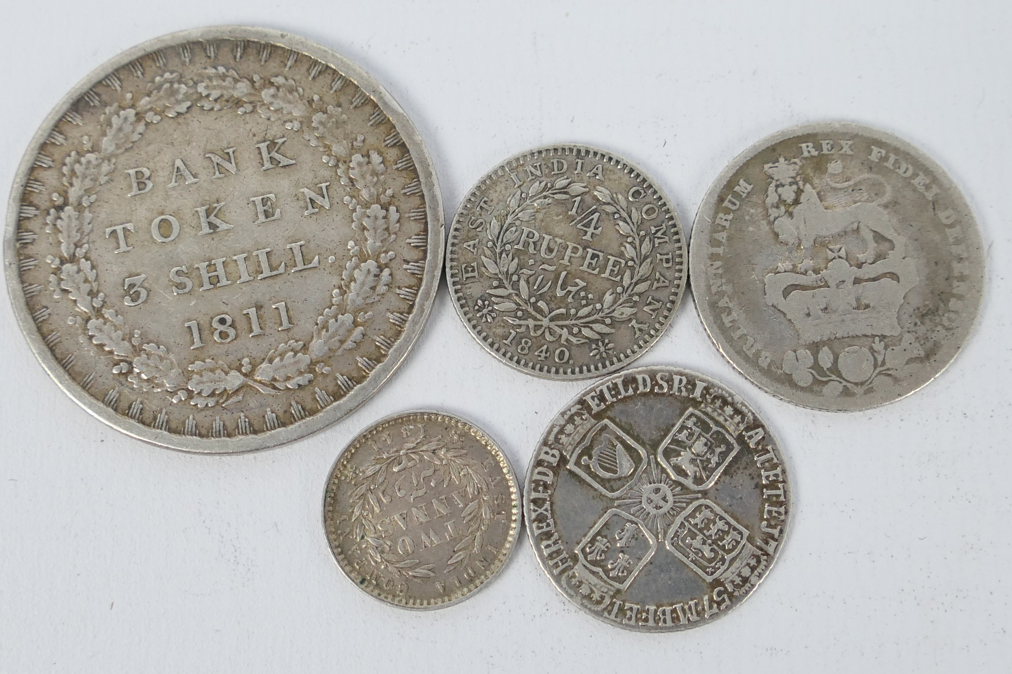 Silver Coins, Great Britain / India - Ge - Image 2 of 2