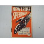 Speedway Programme, New Cross v Belle Vu