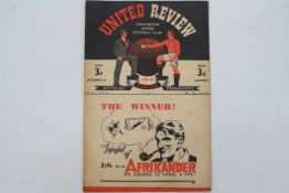 Football Programme, Manchester United v