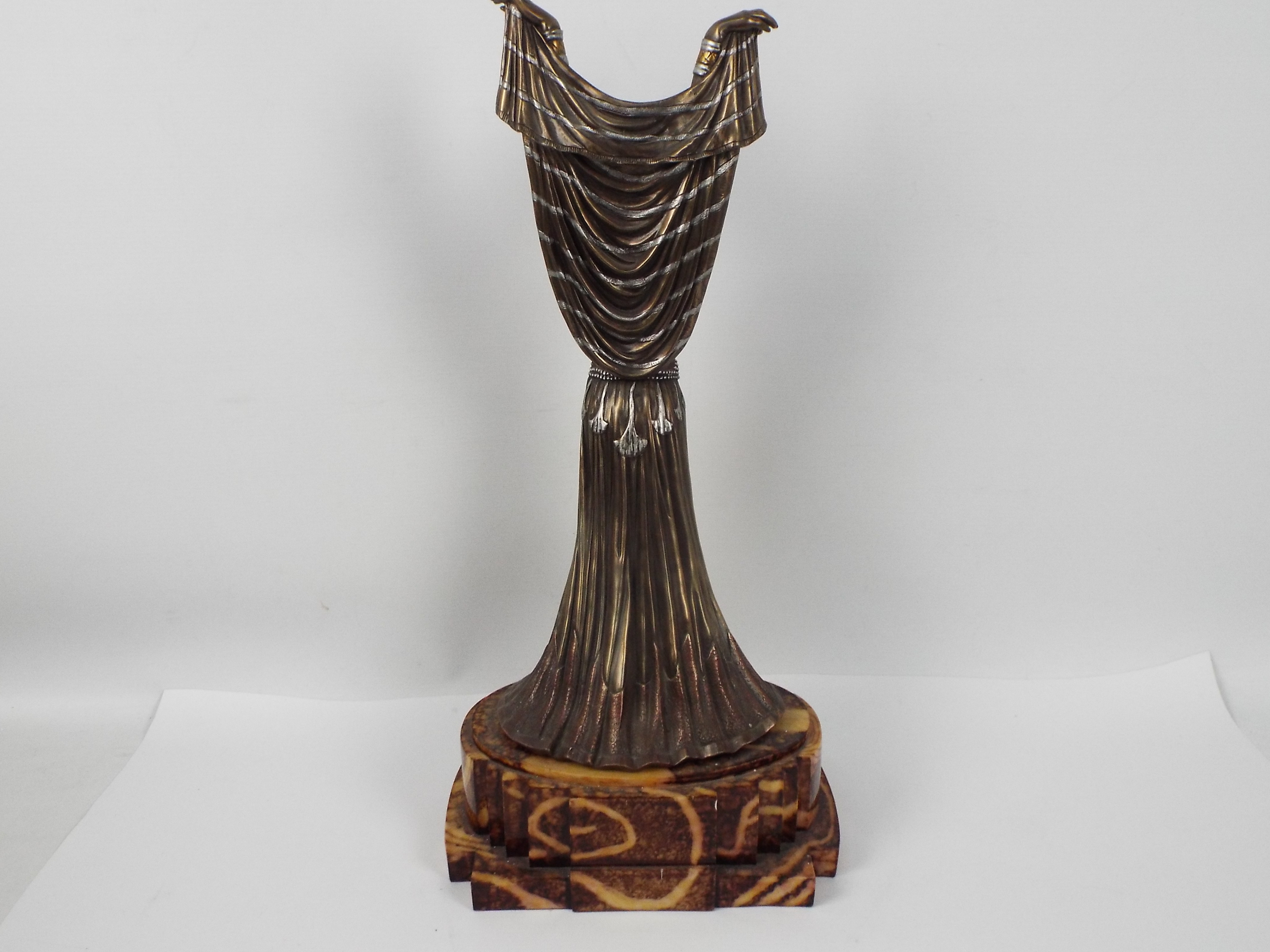 A large Art Deco style figure depicting - Image 5 of 6