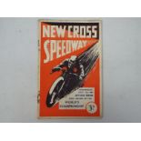 Speedway Programme, New Cross v Champion