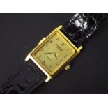 A lady's 18ct gold plated wrist watch on