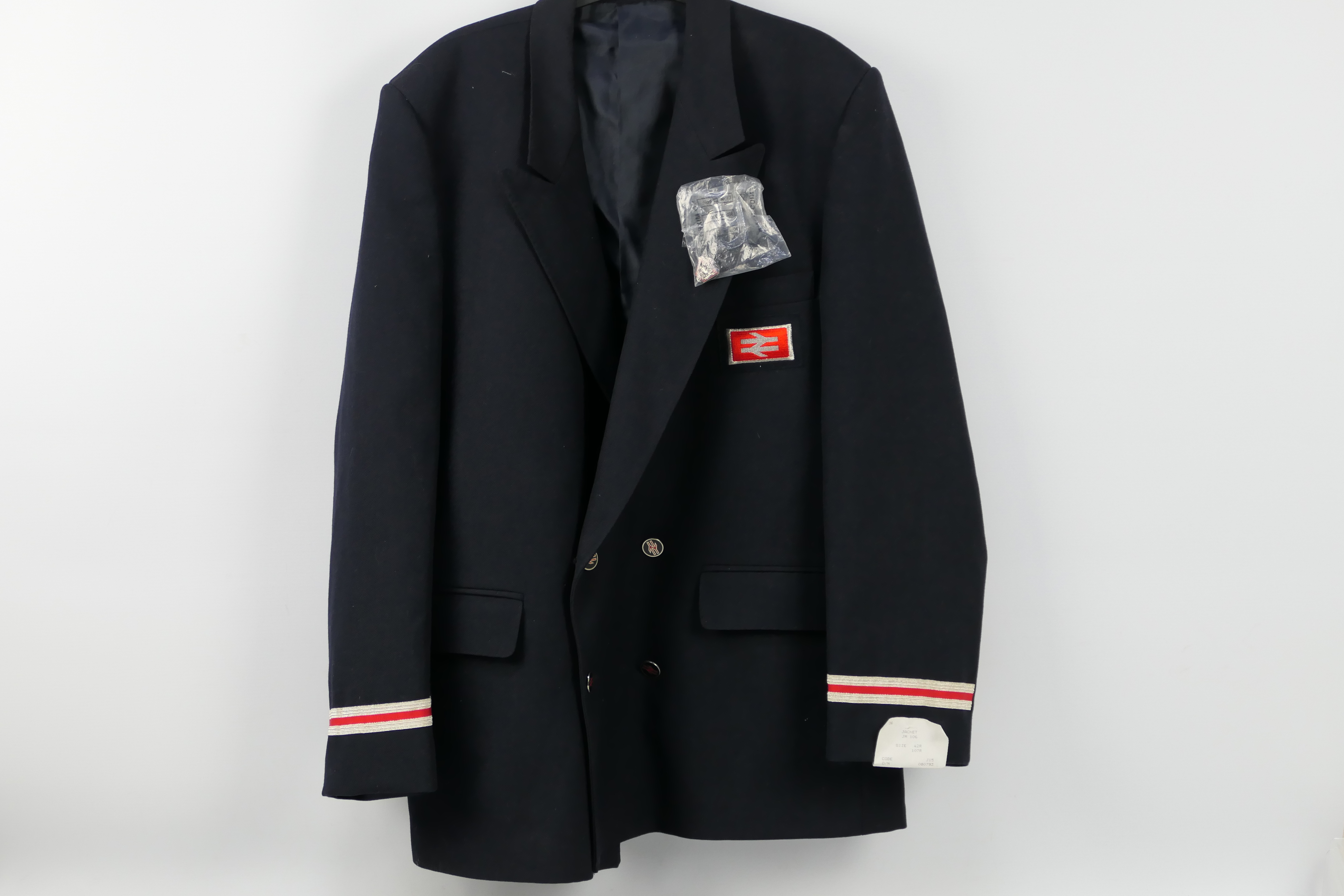 A vintage British Rail jacket with insig