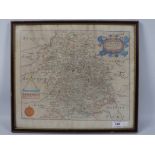 After Christopher Saxton - Engraved map