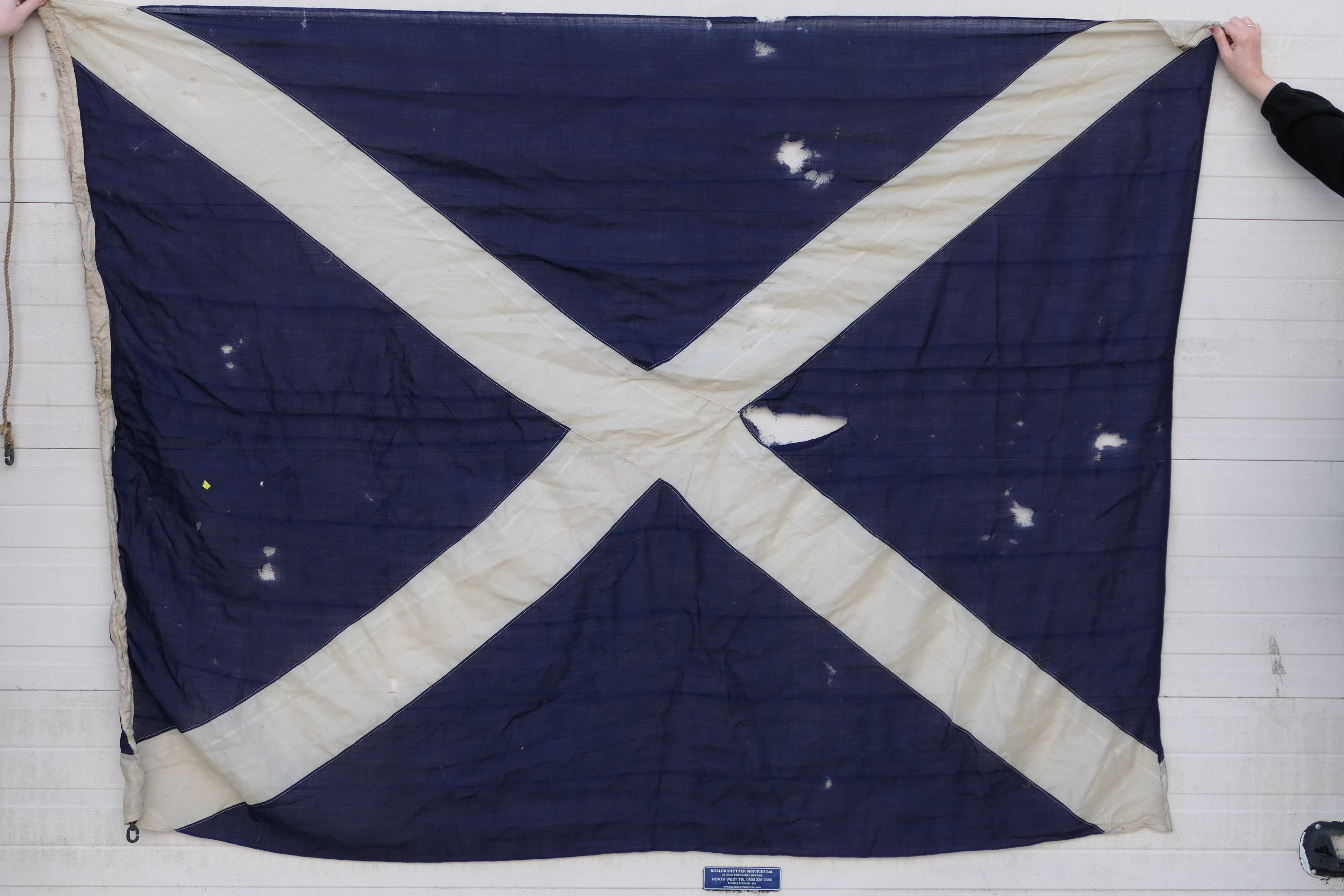 A large, vintage St Andrews Flag measuri