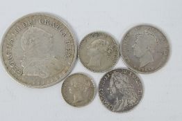 Silver Coins, Great Britain / India - Ge