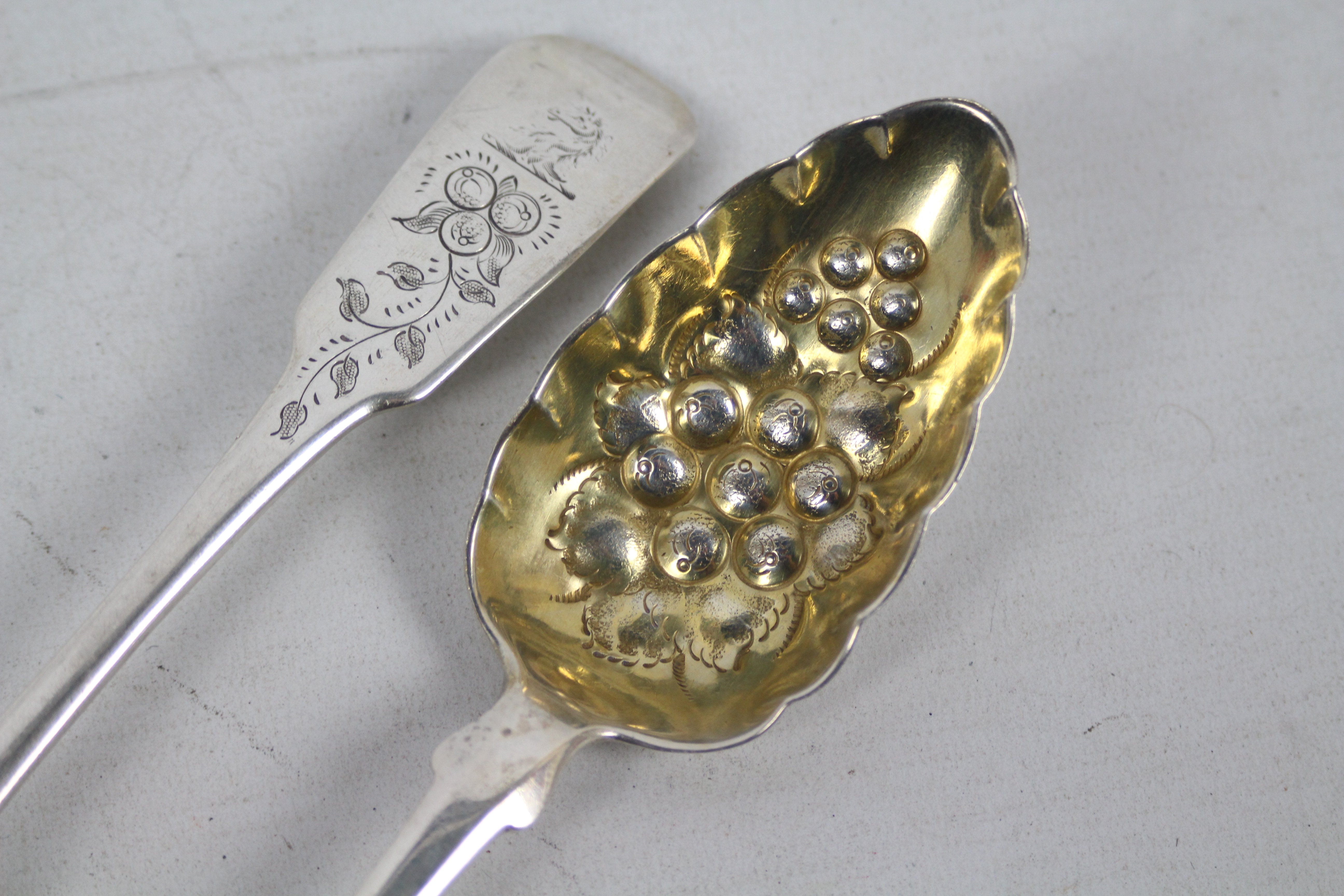 Scottish Silver - A pair of George IV berry spoons, Glasgow assay 1820, - Image 3 of 5