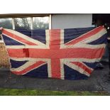 A very large, vintage Union Flag,