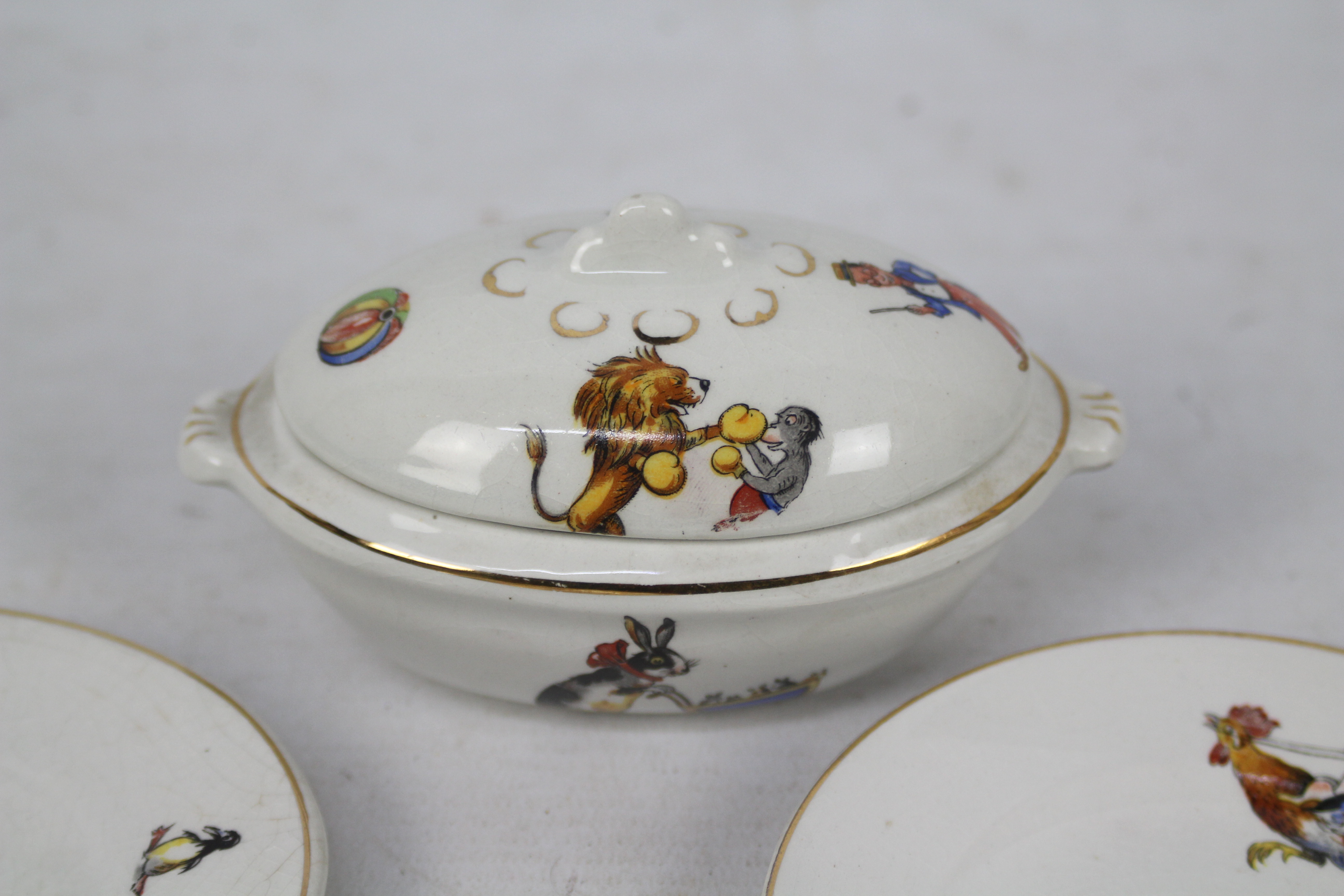 A small quantity of children's tablewares decorated with anthropomorphic animals. - Image 5 of 6