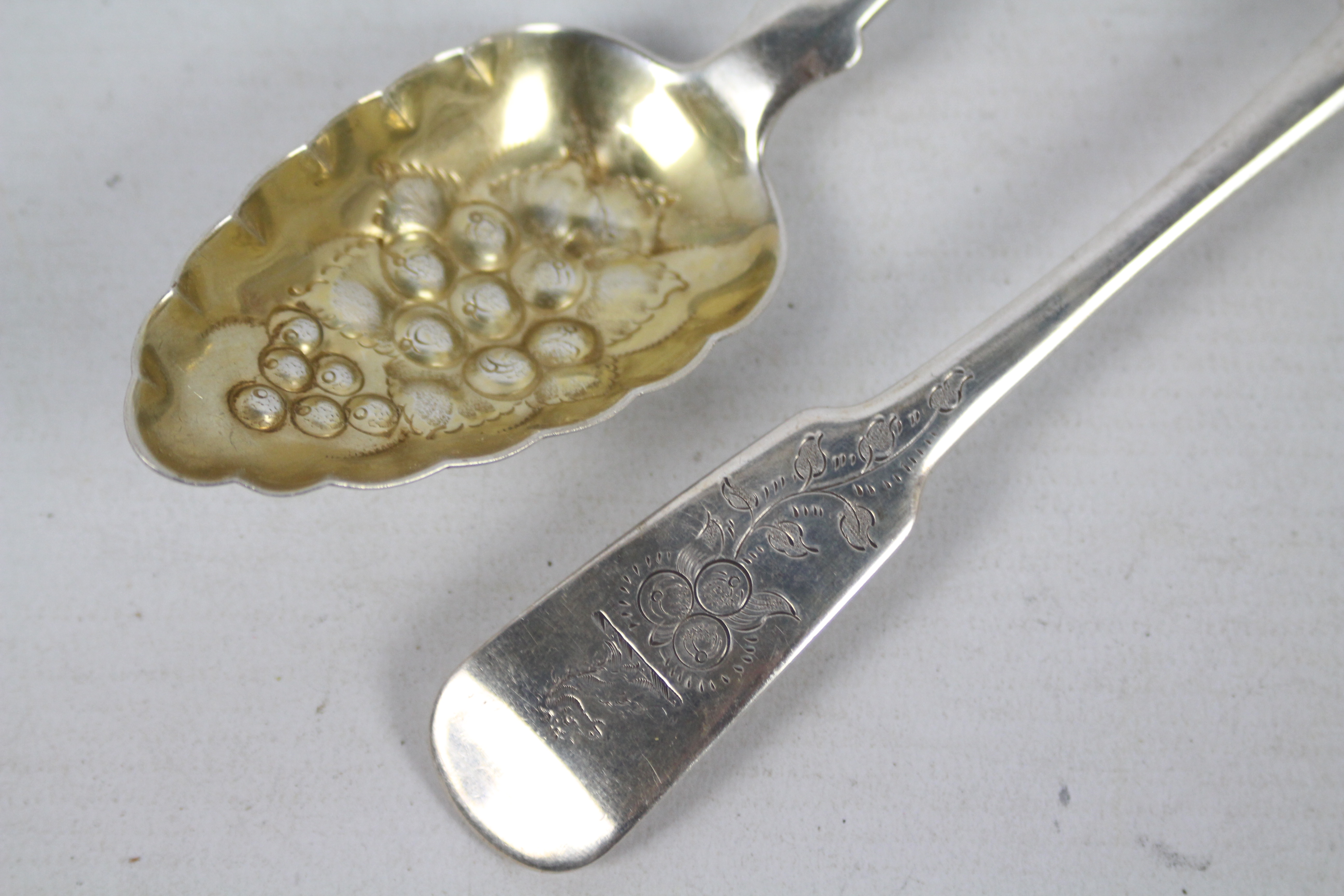 Scottish Silver - A pair of George IV berry spoons, Glasgow assay 1820, - Image 2 of 5