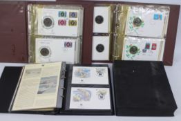 Philately - Two albums of coin covers,