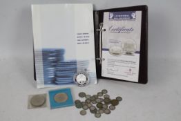 Lot to include a sterling silver commemorative coin Liverpool 800th Anniversary with wallet and