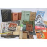 A quantity of vintage ephemera / handbooks / parts lists / advertising materials relating to