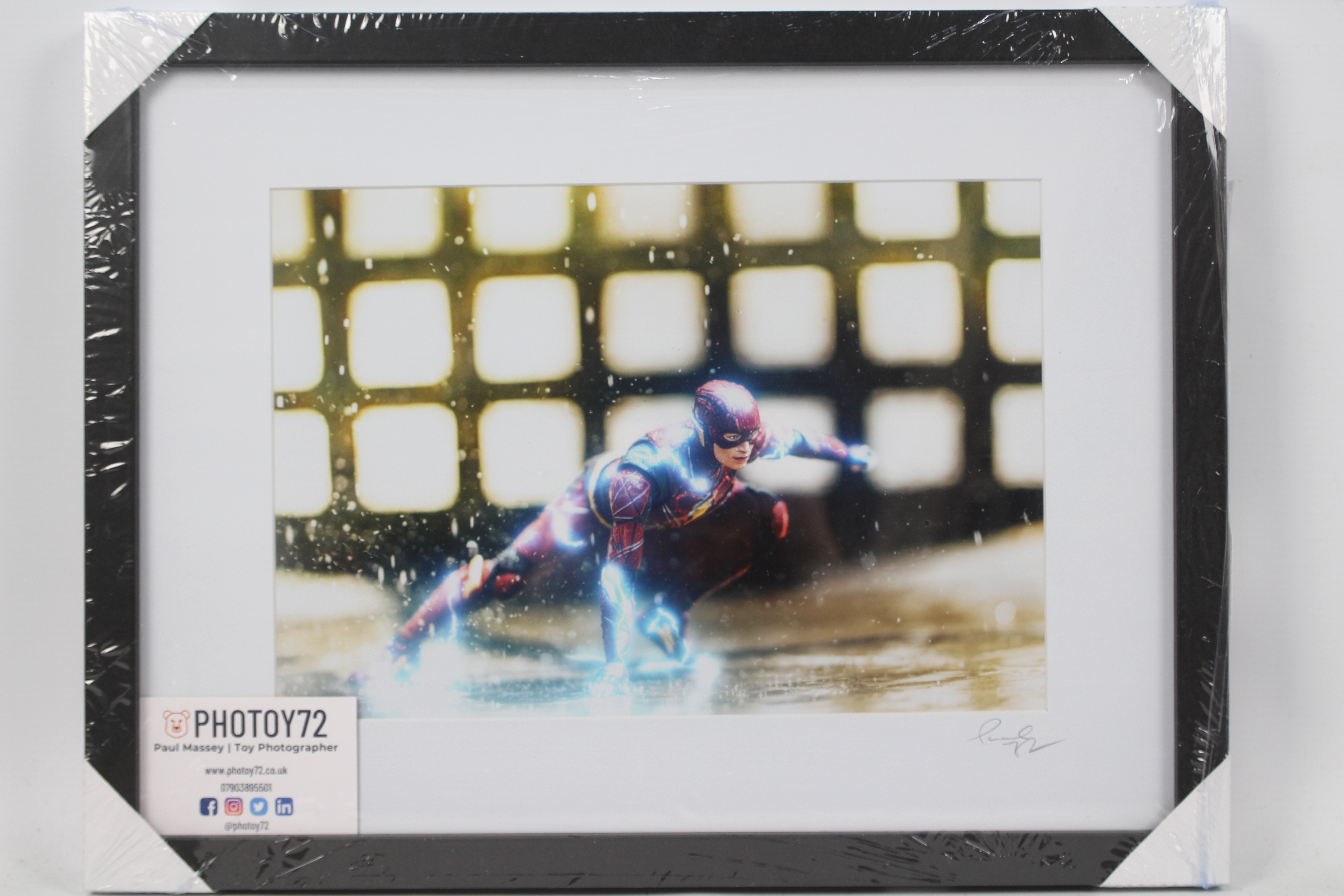 The Flash - Toy Photography - A high quality signed framed A4 print of the The Flash. - Image 2 of 4