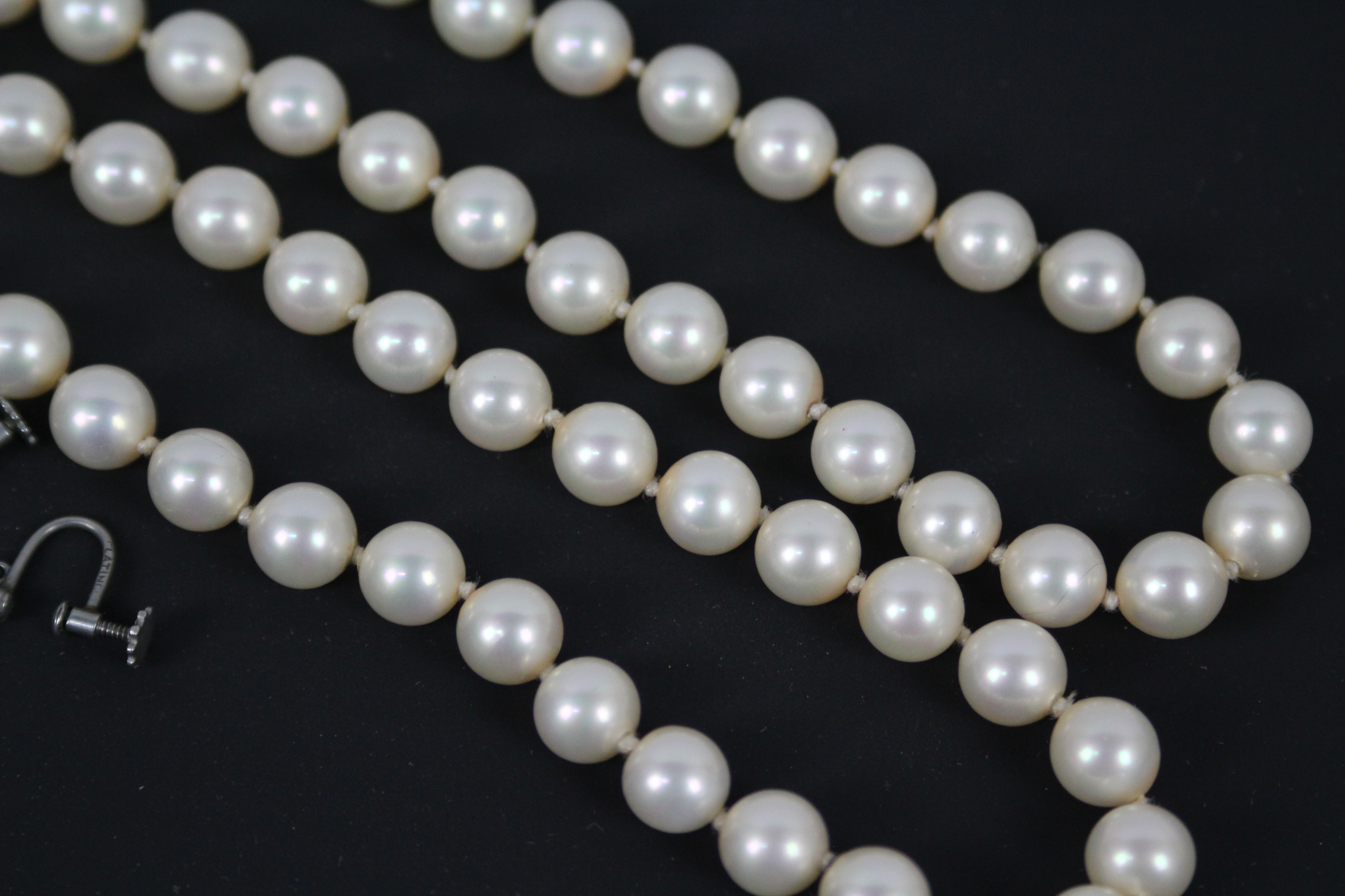 A pearl bead necklace, - Image 3 of 5