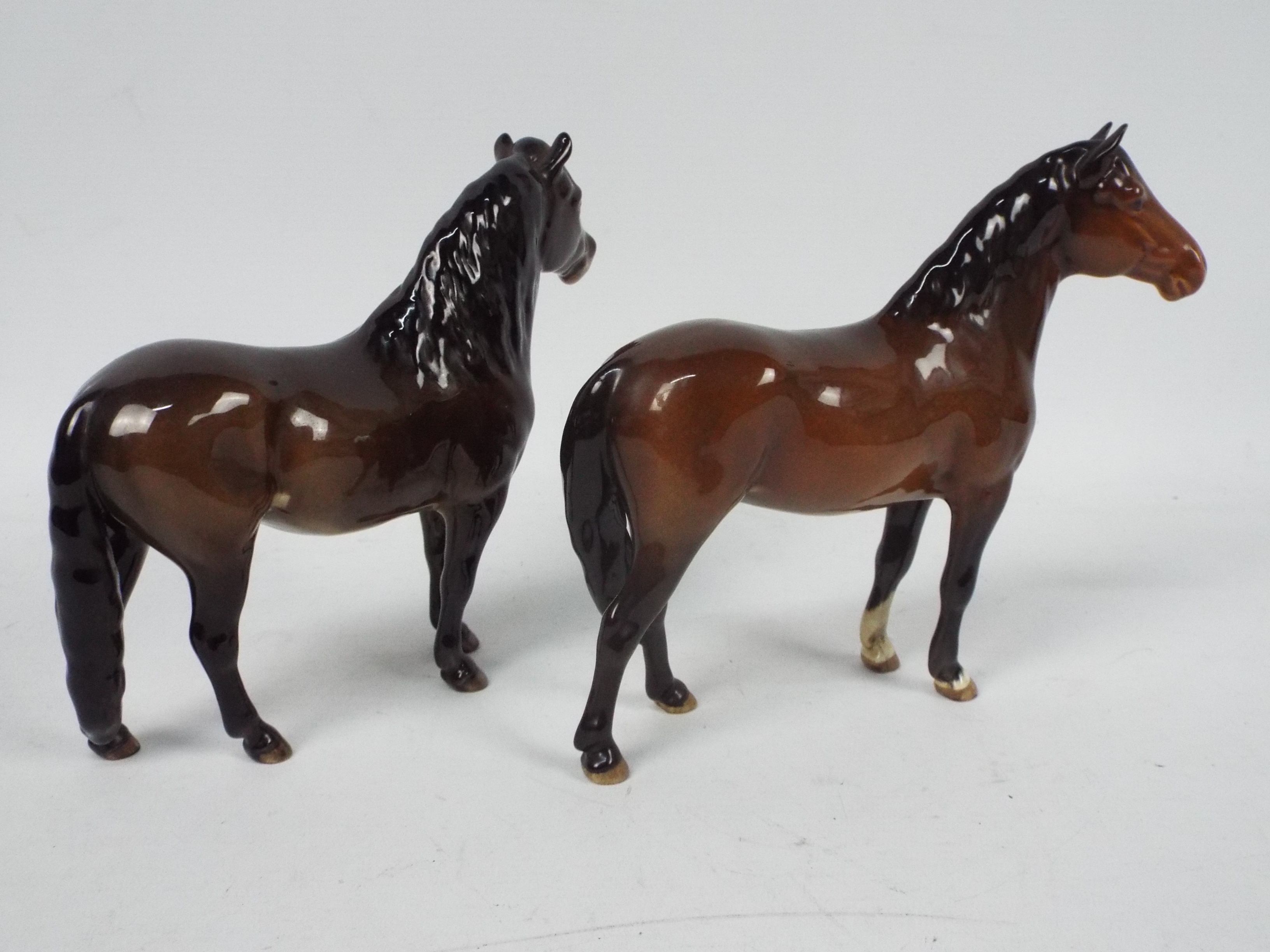 Two Beswick pony figures comprising Exmoor and New Forest, largest approximately 17 cm (h). - Image 3 of 5