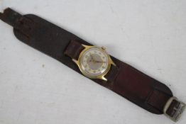 A vintage, gold plated, manual wind, Junghans wrist watch, 3.