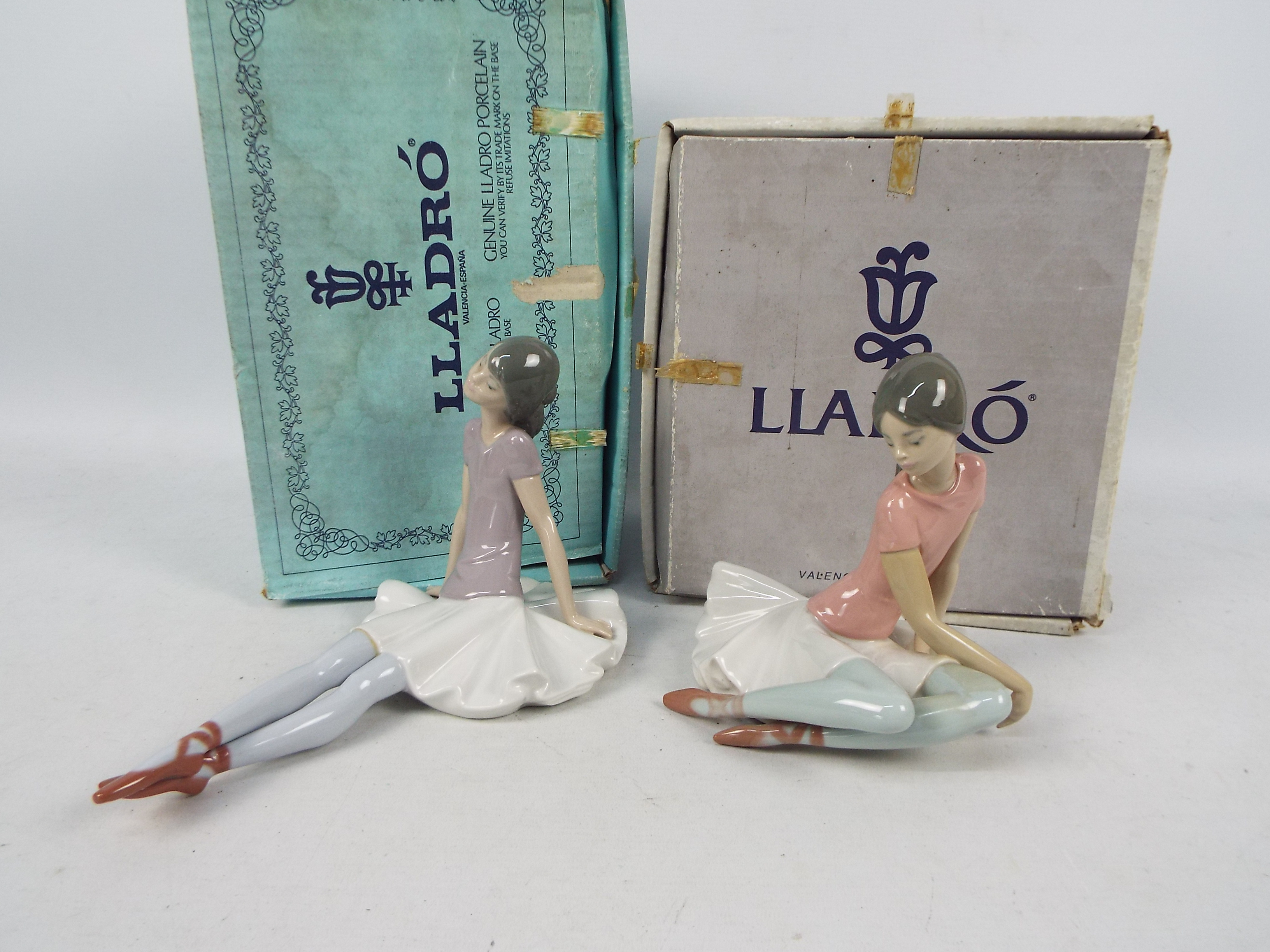 Lladro - Two boxed ballerina figures comprising # 1356 and # 1357, largest approximately 16 cm (h).