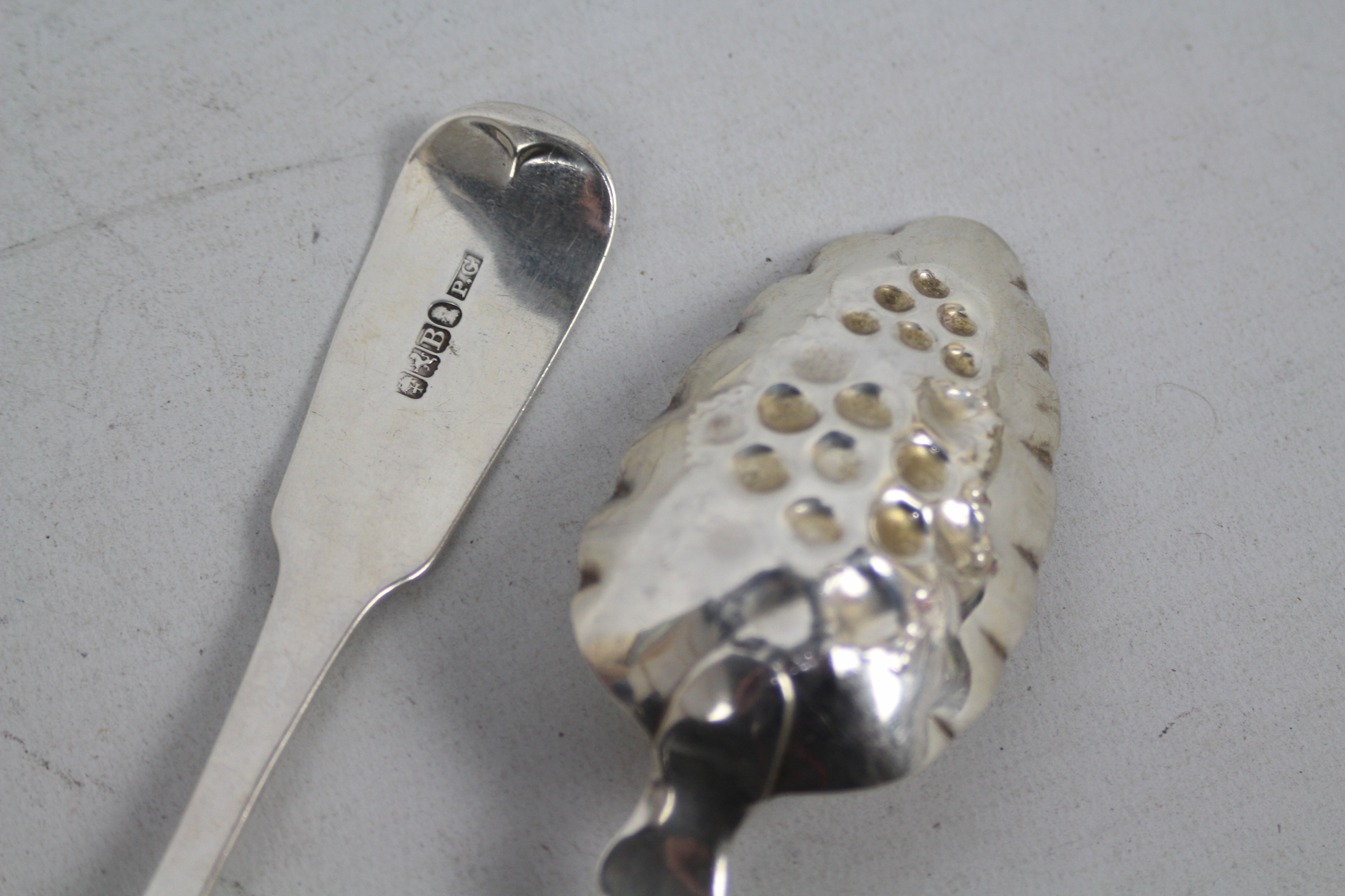 Scottish Silver - A pair of George IV berry spoons, Glasgow assay 1820, - Image 5 of 5