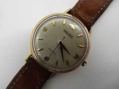 Rolex - a gentleman's 9 ct gold Precision wristwatch, dial 28 mm diameter,